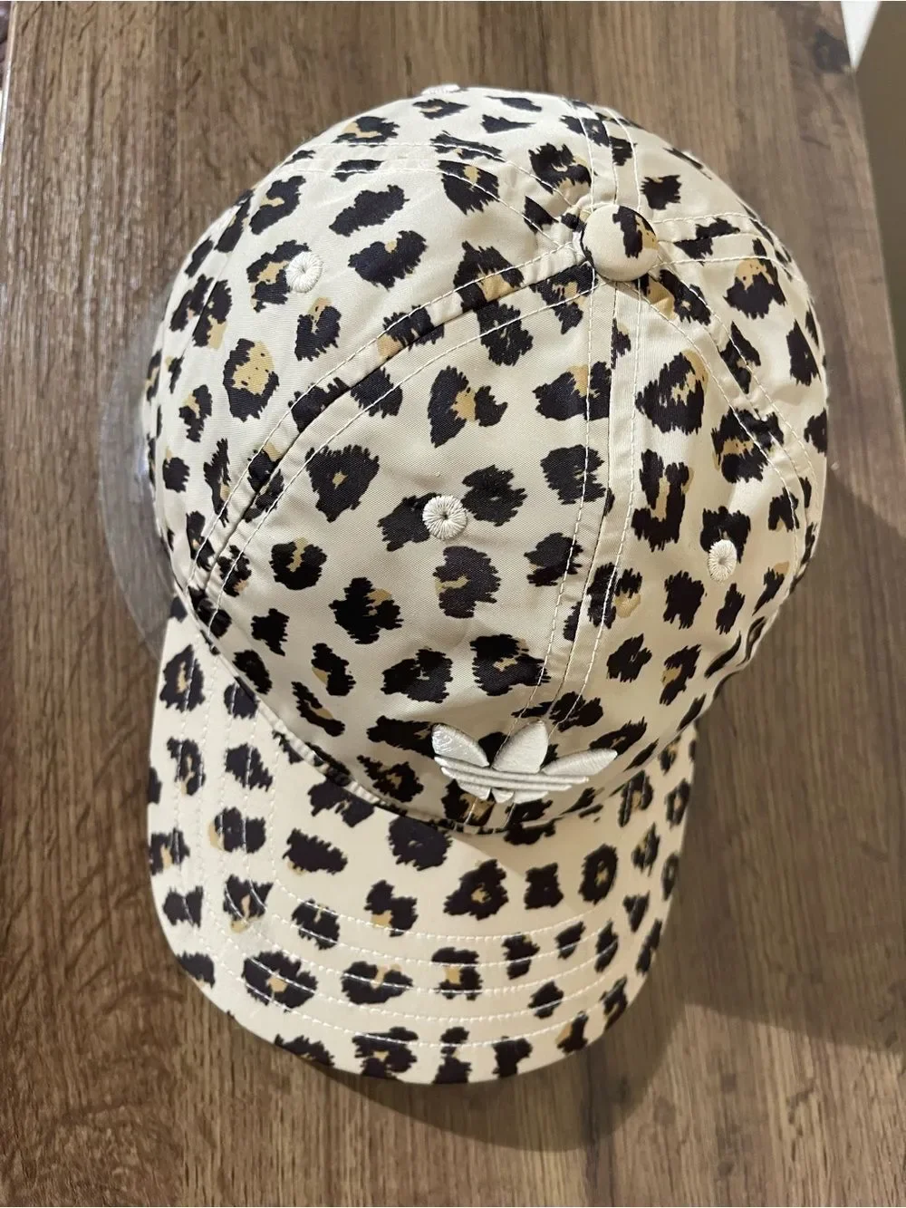 Adidas & Disney  Kids Leopard Print Beige Cap with White Trefoil